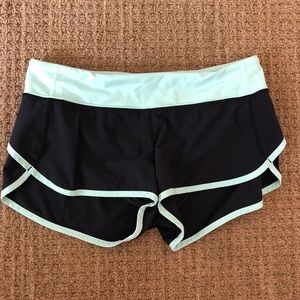 Black and mint green speed short